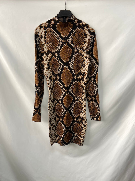 ZARA.Vestido punto animal print T.s