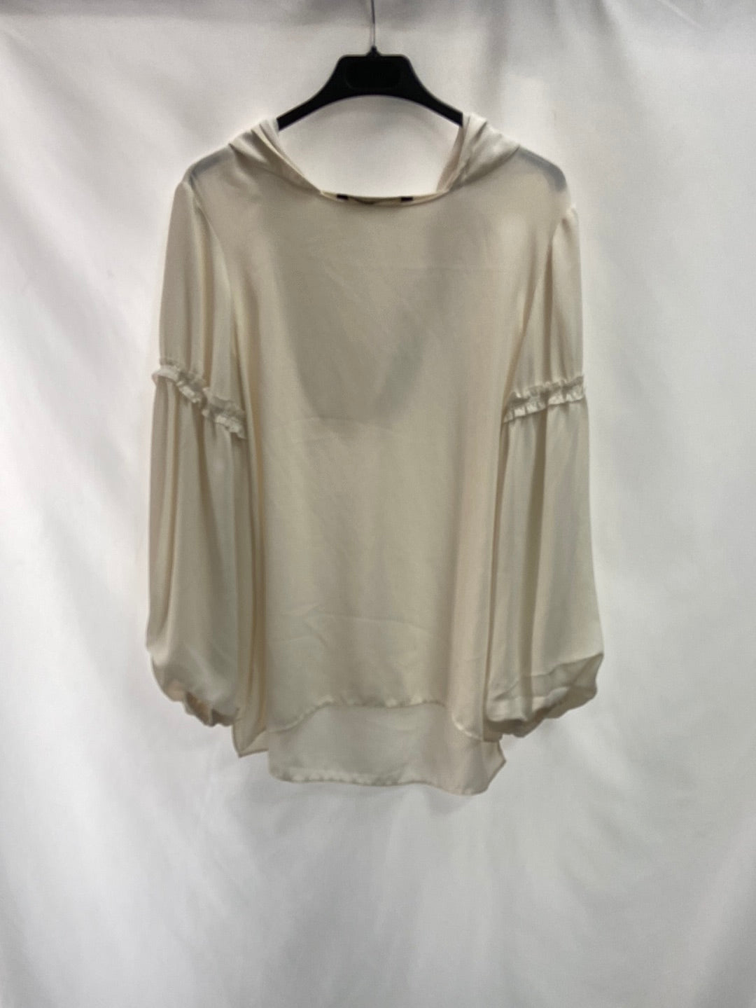 ZARA.Blusa beige capucha T.m