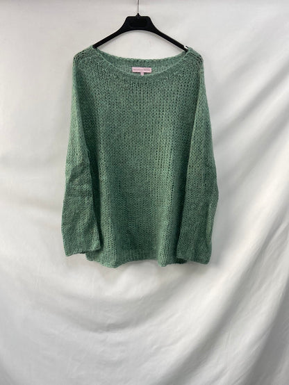 MAGNOLIA TRENDY. Jersey verde punto T.0(s/m)