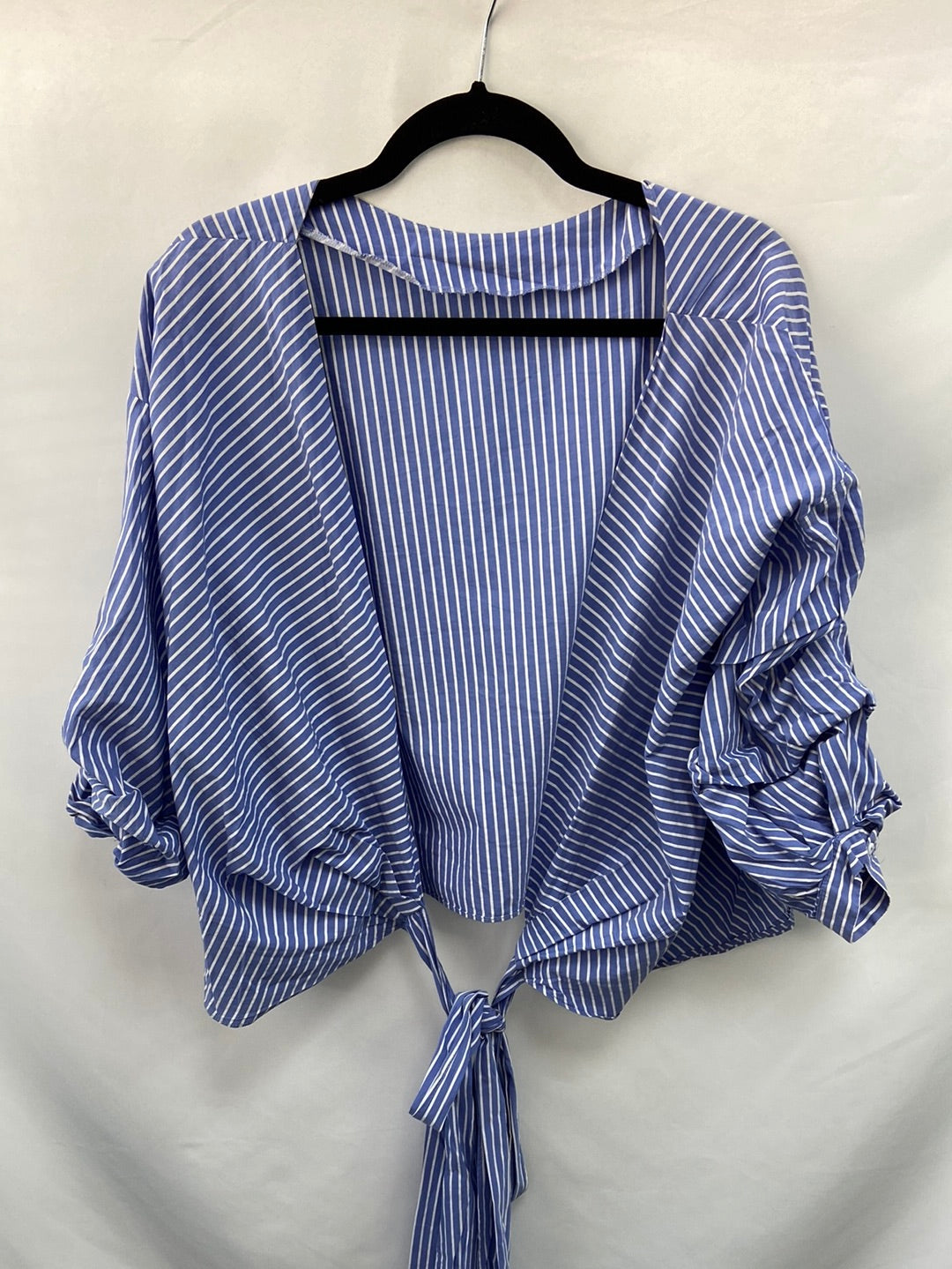 ZARA. Blusa espalda cruzada rayas XS