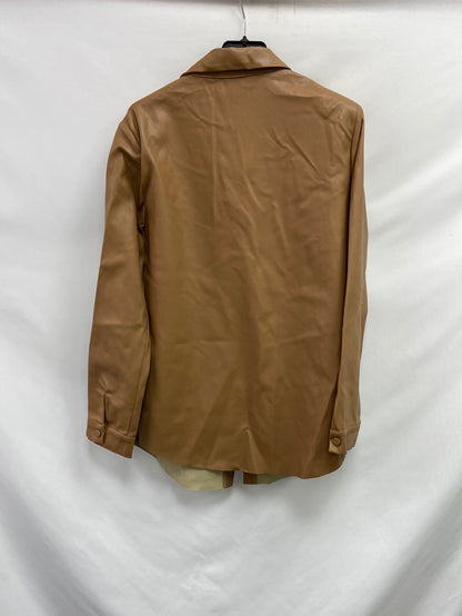 LOAVIES.Sobrecamisa/chaqueta polipiel camel T.m