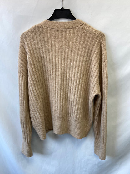 ZARA.Cárdigan beige botones T.M