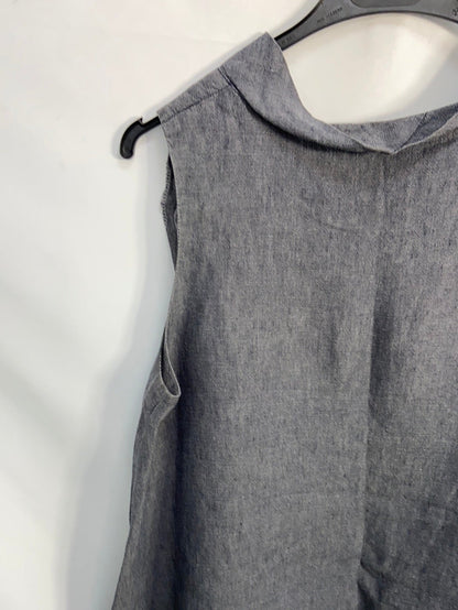 OTRAS.Blusa gris jaspeada T.m