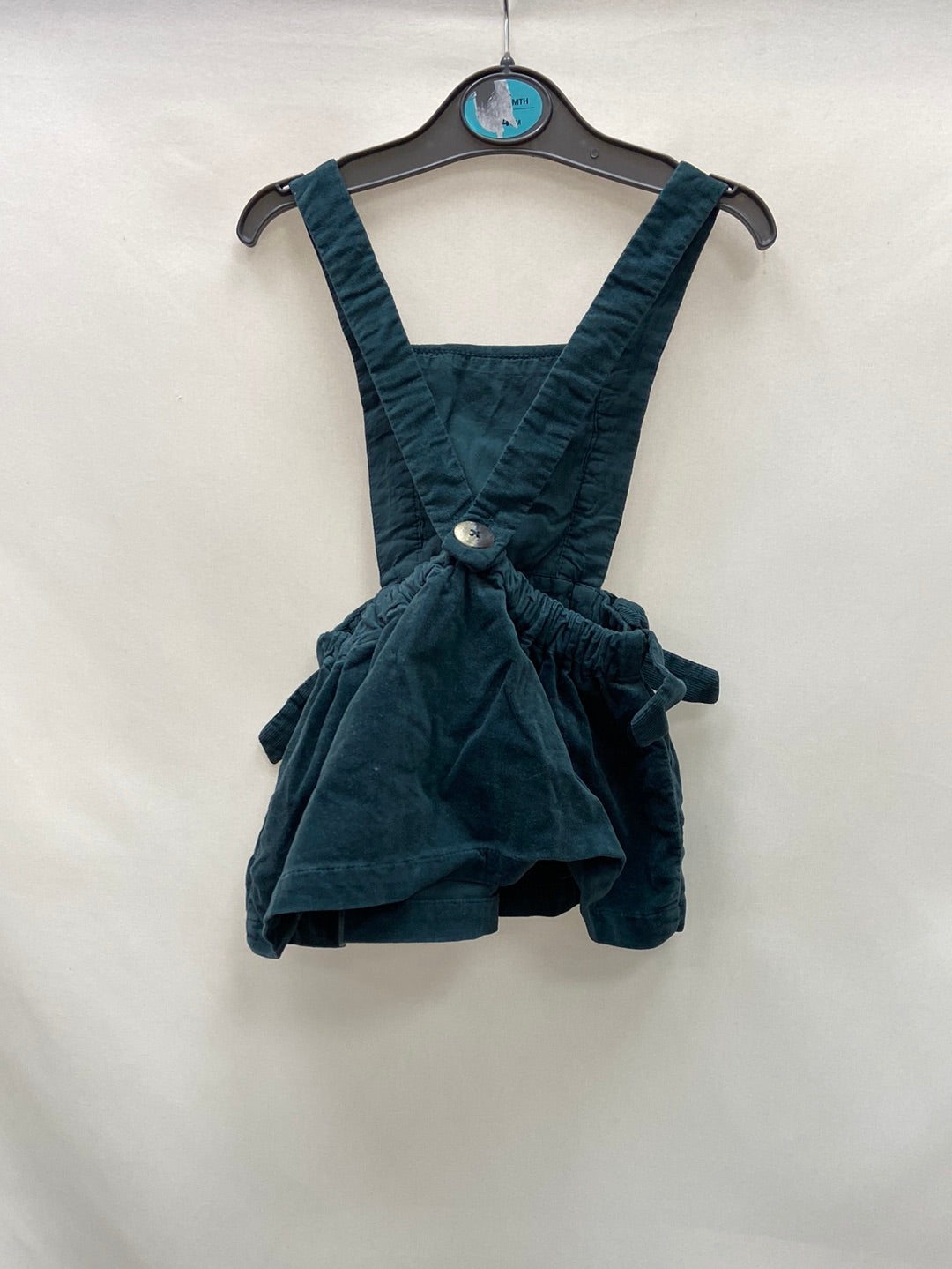 ZARA.Vestido tipo pichi verde T.9-12 meses