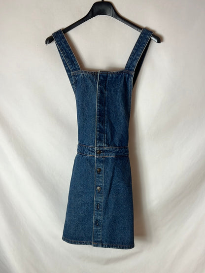 ZARA. Peto denim abotonado T.xs