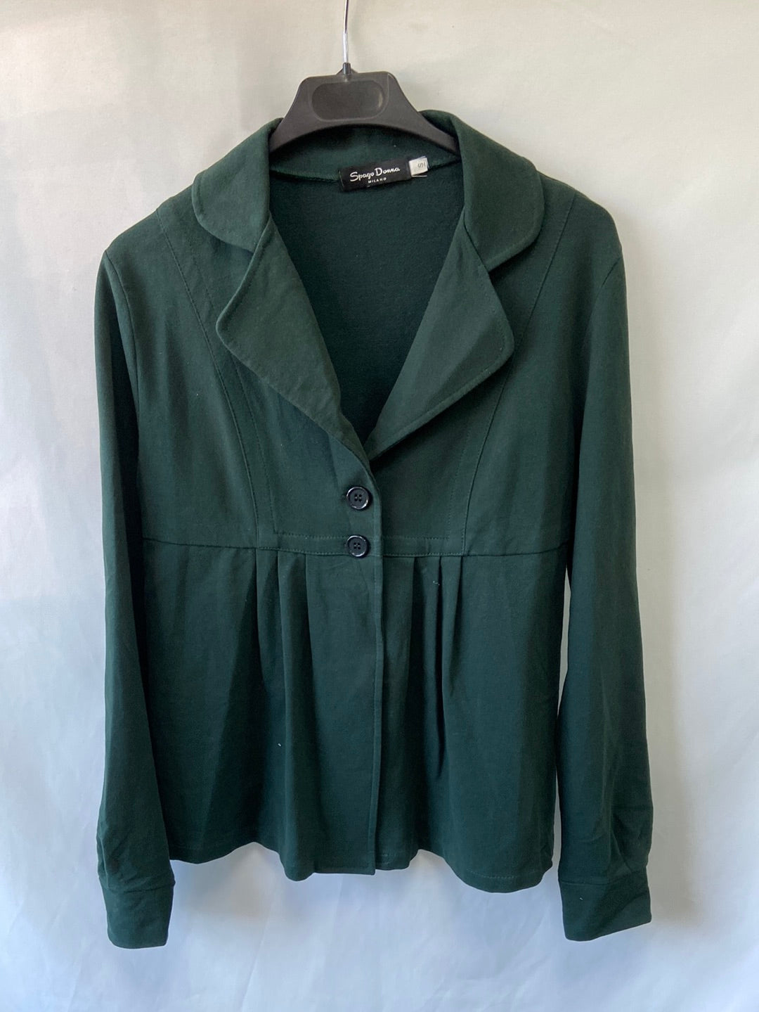 SPAGO DOMA.Chaqueta verde algodón T.S