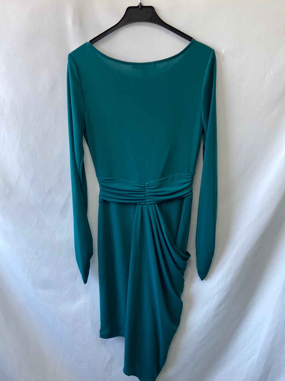 BCBG. Vestido verde licra T.s