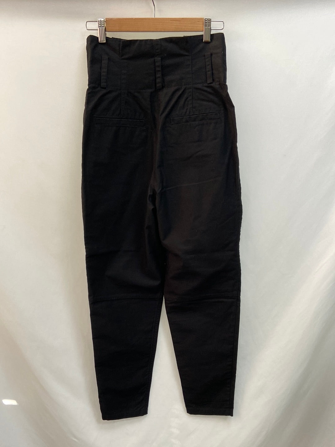 IRO.Pantalones tiro muy alto negros T.36