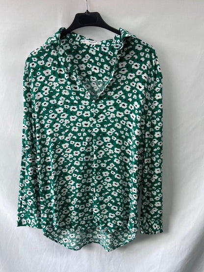 MANGO. Blusa flores T.xs