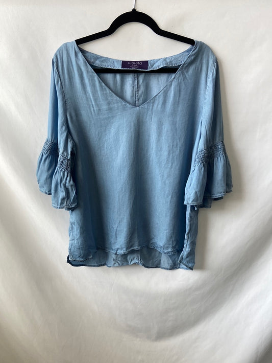 VIOLETA BY MANGO .Blusa vaquera T.M