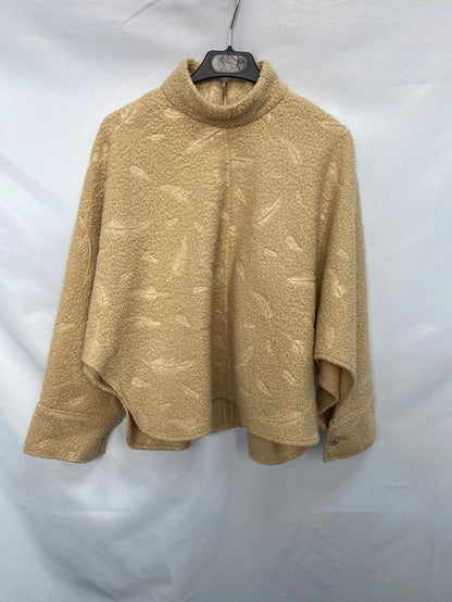 ZARA.Poncho beige textura T.xs