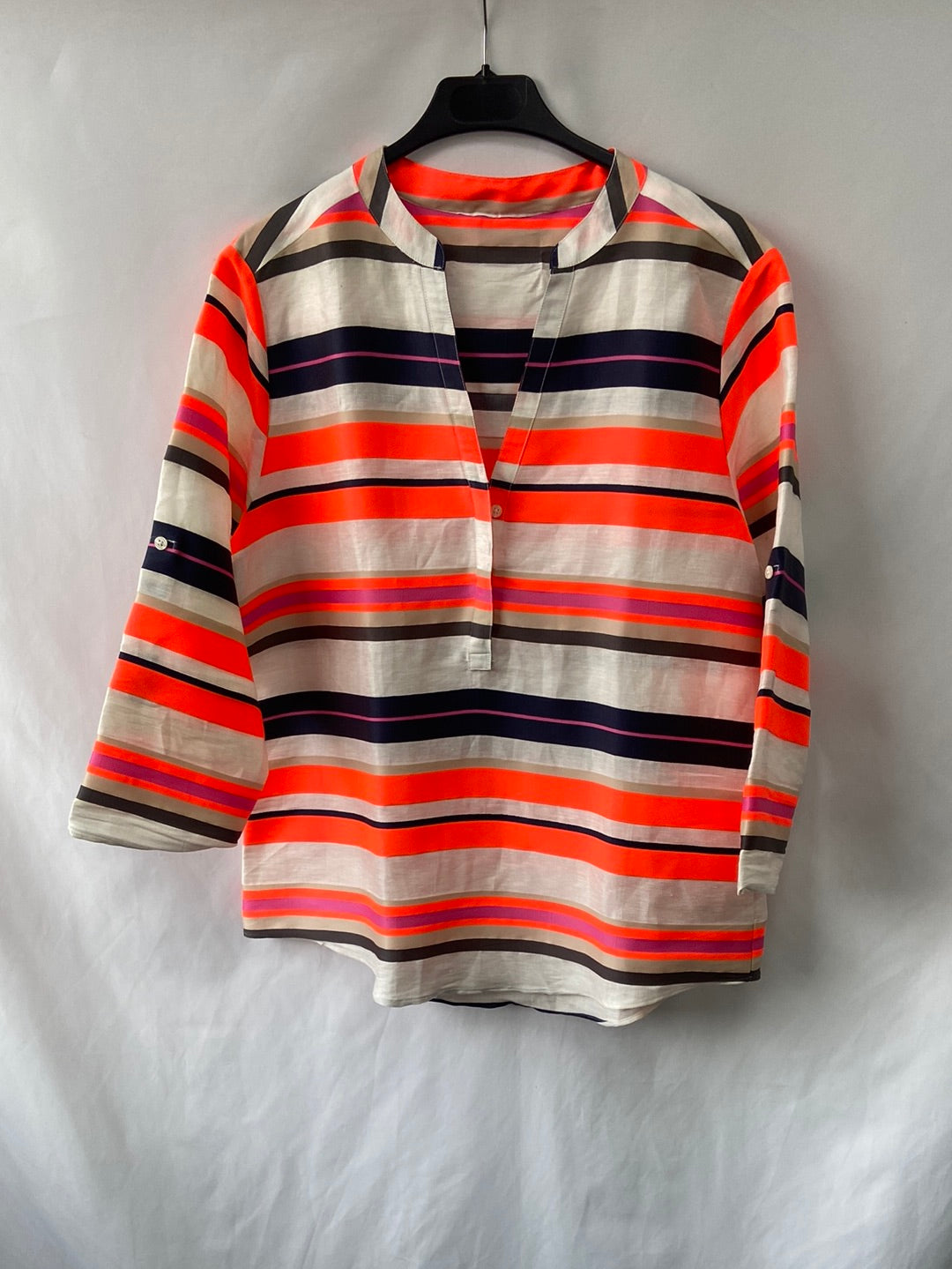 OTRAS.Blusa Lino rayas multicolor T.L