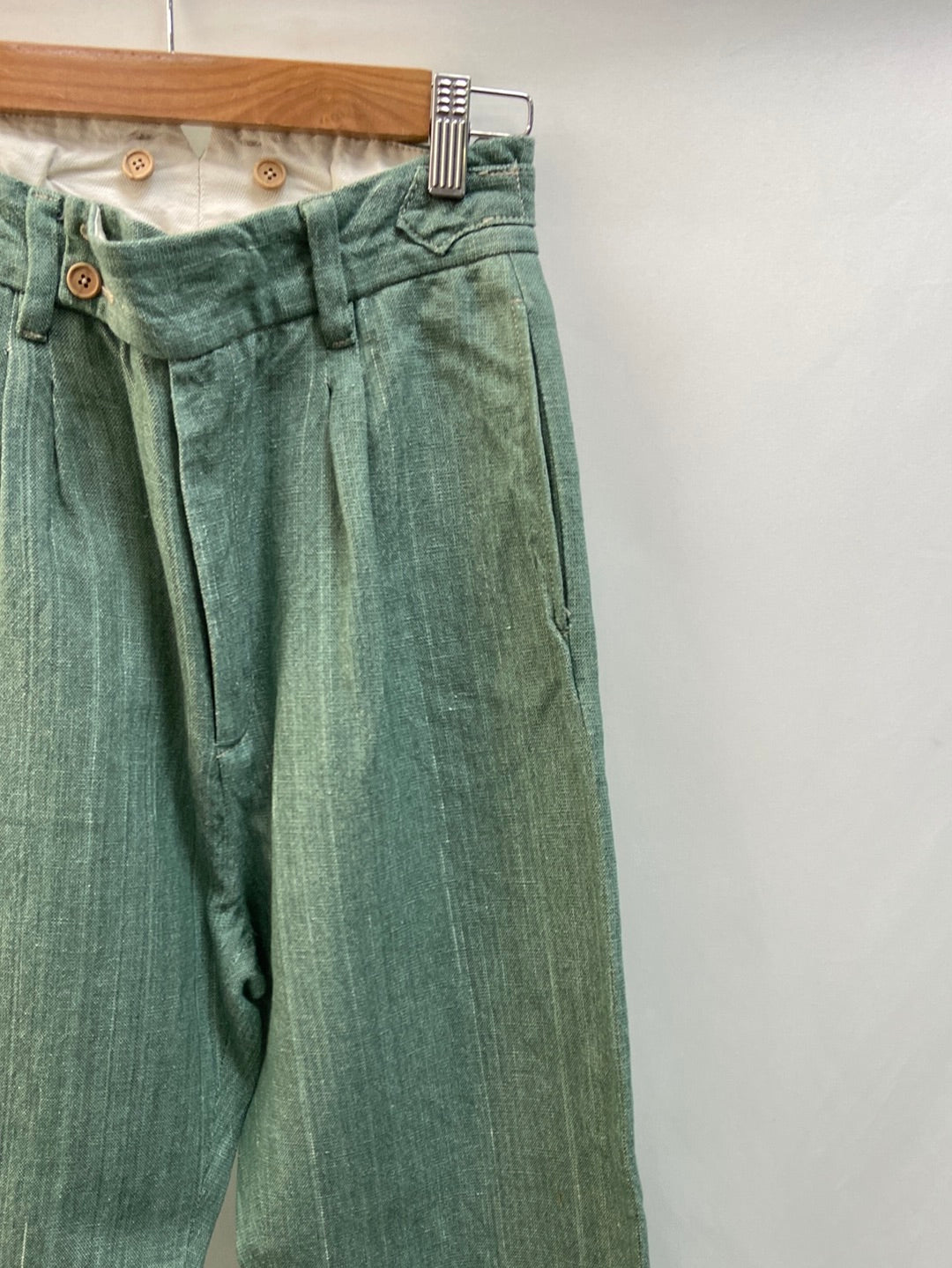 HECONCRETE.Pantalones slouchy verde jaspeado T.xs