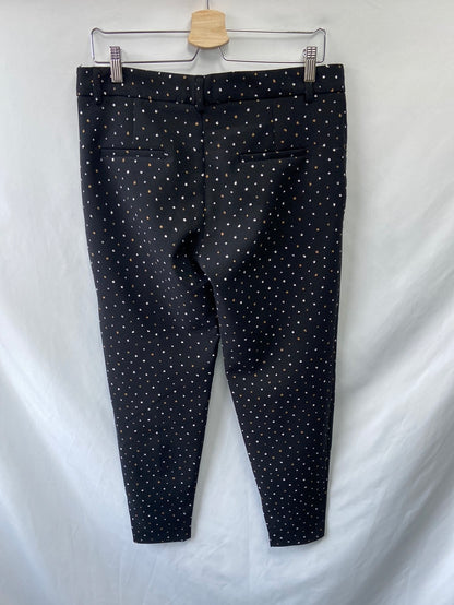 MANGO.Pantalones vestir lunares T.40