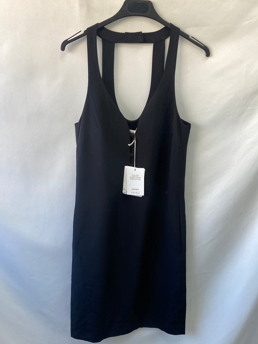 & OTHER STORIES. vestido negro tirantes escote abotonado T.34