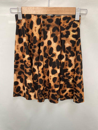 ZARA.Falda mini vuelo animal print T.s