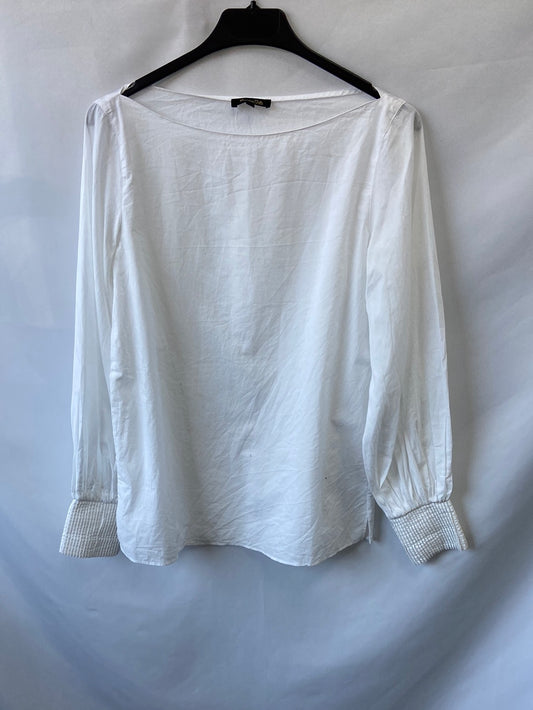 MASSIMO DUTTI.Blusa blanca T.38