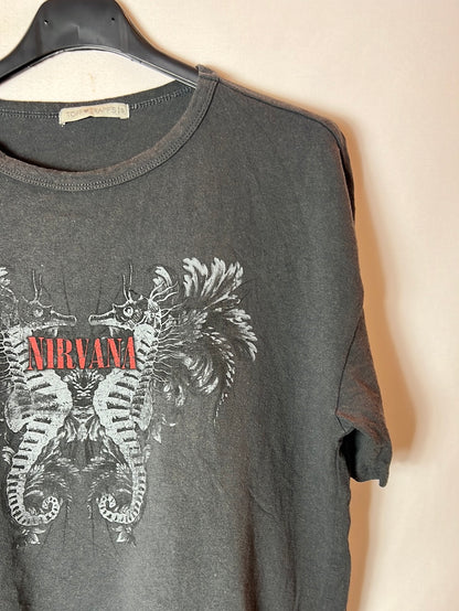 OTRAS. Camiseta gris nirvana T.s