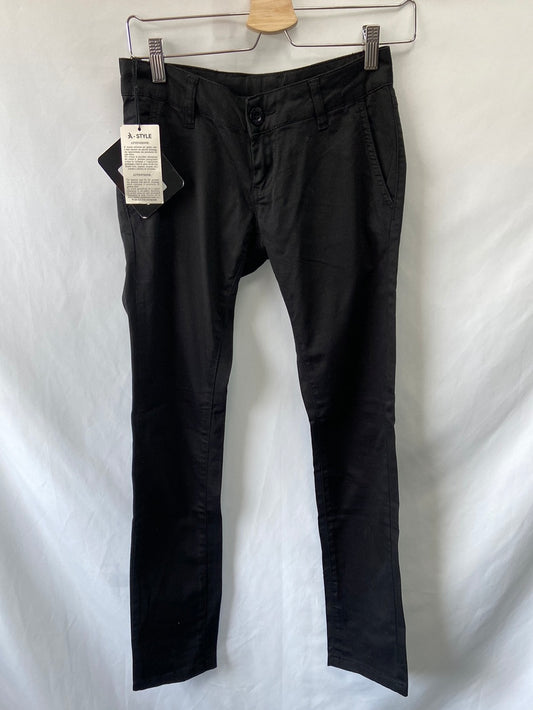 A-STYLE.Pantalones negros detalles brillantes T.36/38