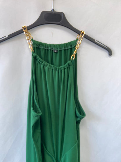 OTRAS.Vestido verde halter T.L