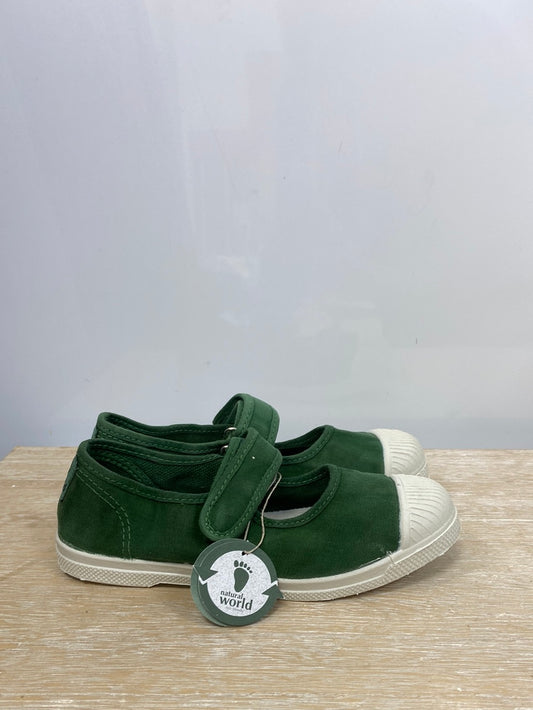 NATURAL WORLD.Zapatillas verdes goma T.32