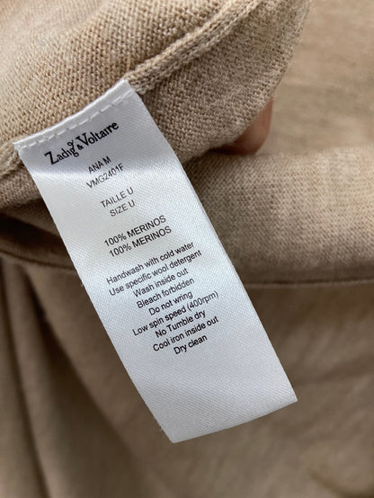 ZADIG&VOLTAIRE.Chaqueta asimétrica beige TU(m)