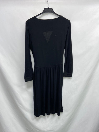 INTROPIA. Vestido punto negro T.s