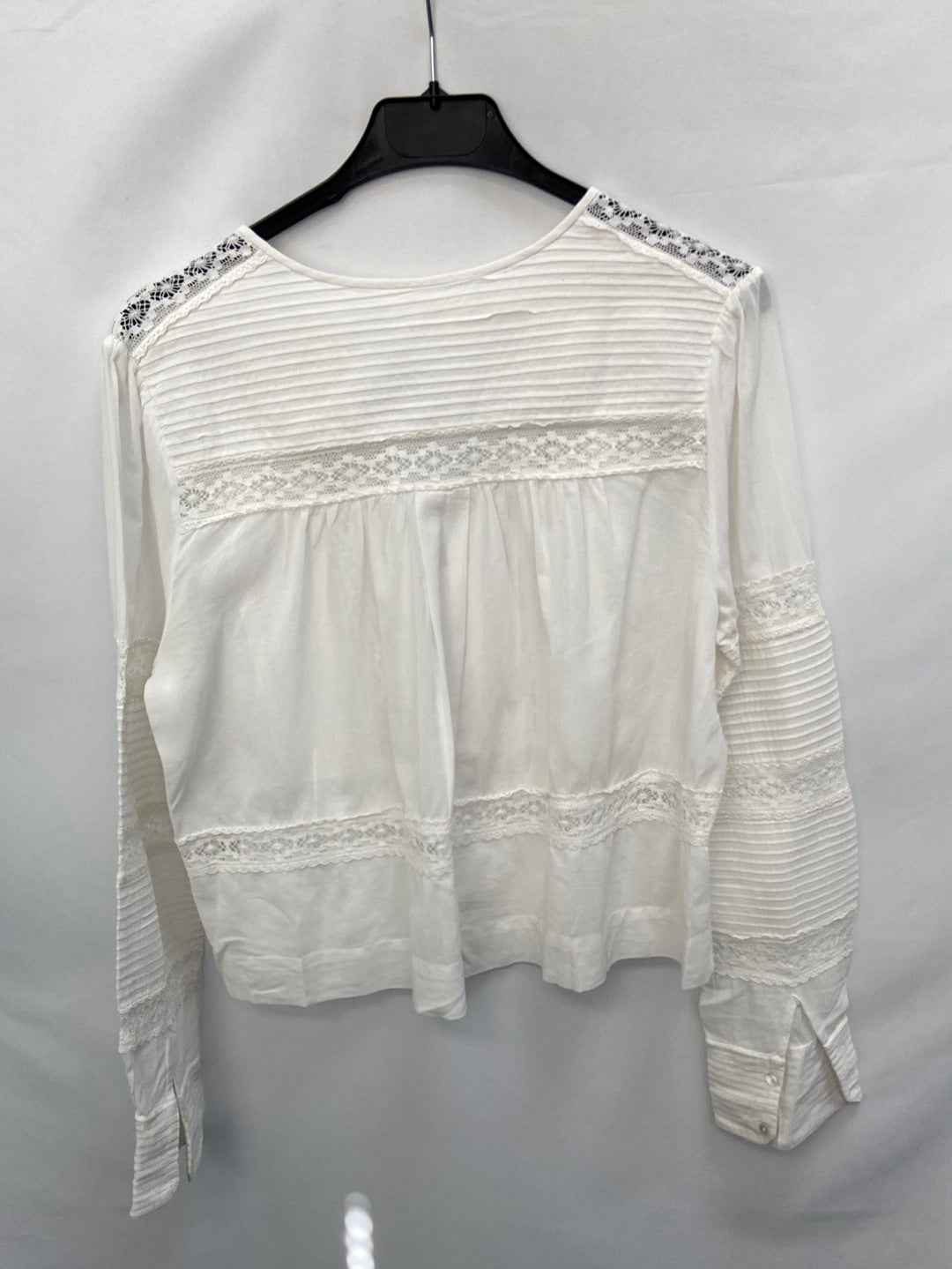 ISABEL MARANT ÉTOILE. Blusa blanca troquelada T.s