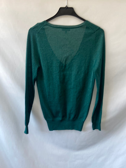 MASSIMO DUTTI.Jersey brillante verde T.s