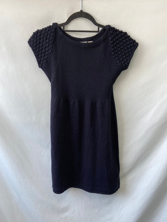 ZARA.Vestido punto azul T.s