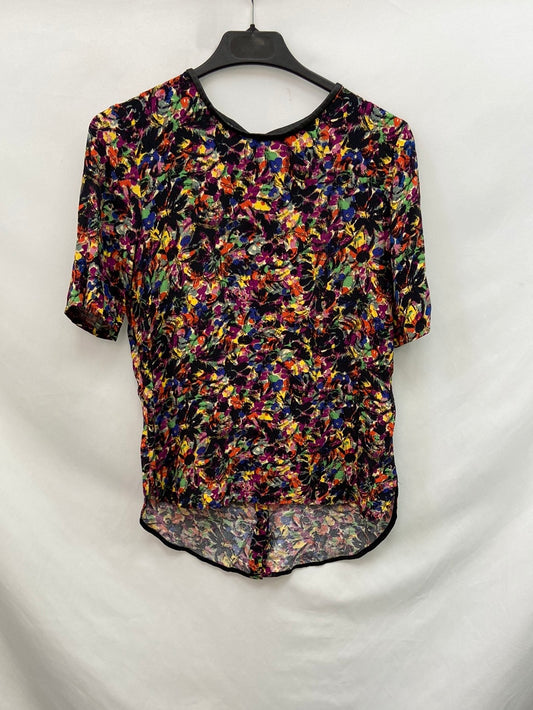 ZARA. Top multicolor abotonado espalda T.xs