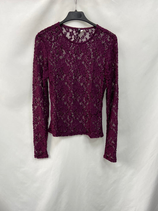 H&M.Top encaje morado T.S