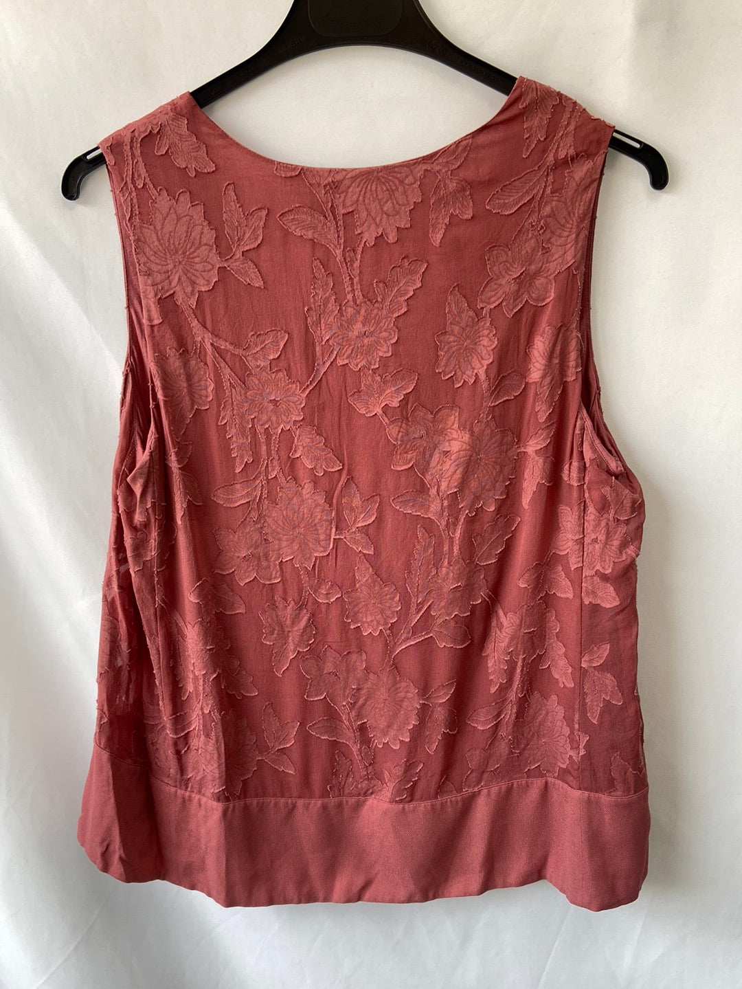 MASSIMO DUTTI.Blusa/top rosa textura  T.s