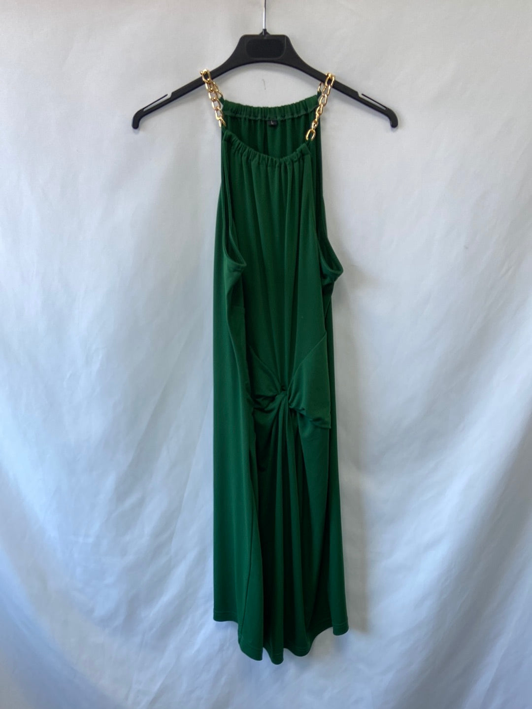 OTRAS.Vestido verde halter T.L