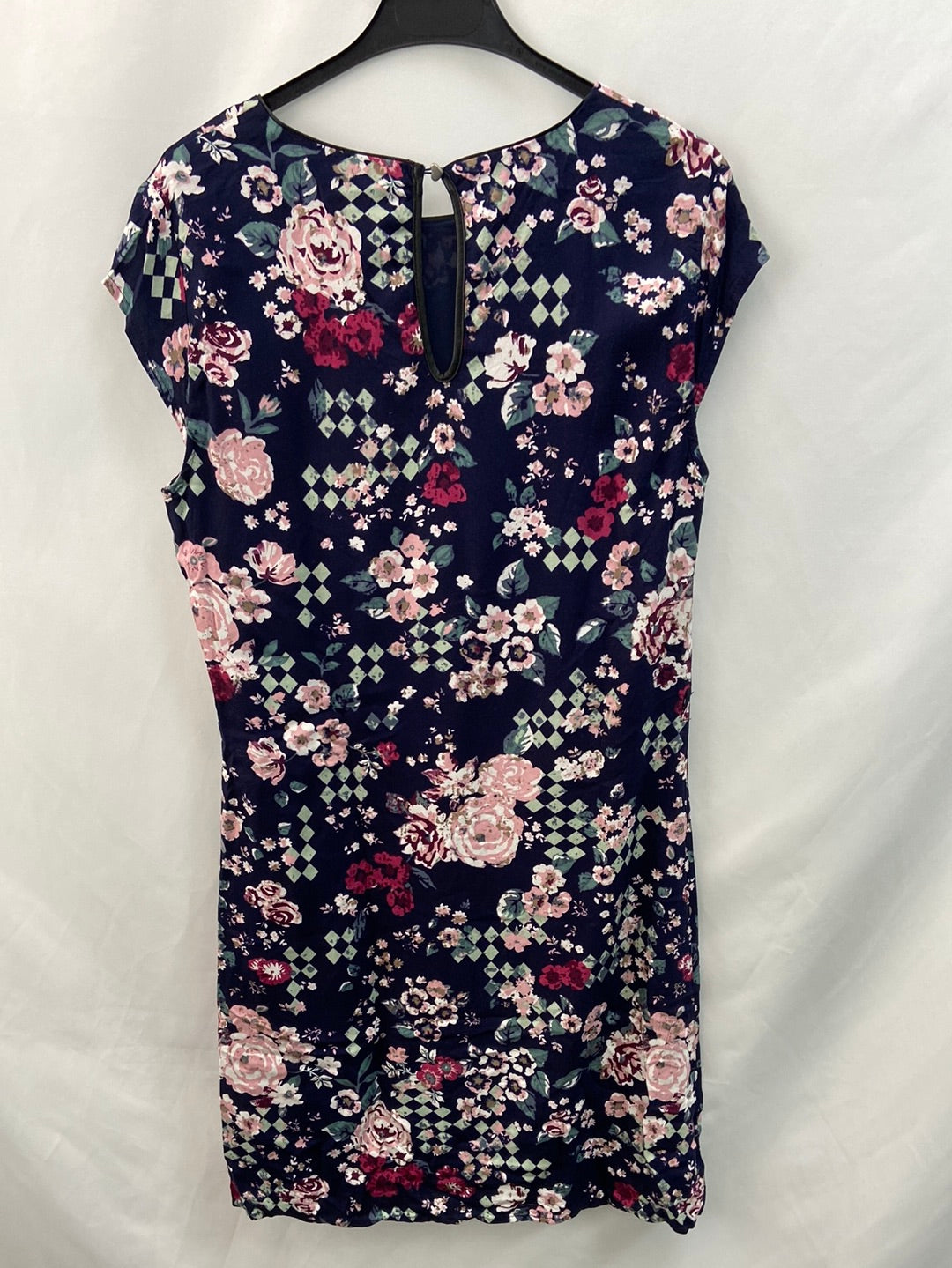 ONLY. Vestido azul estampado flores T.38