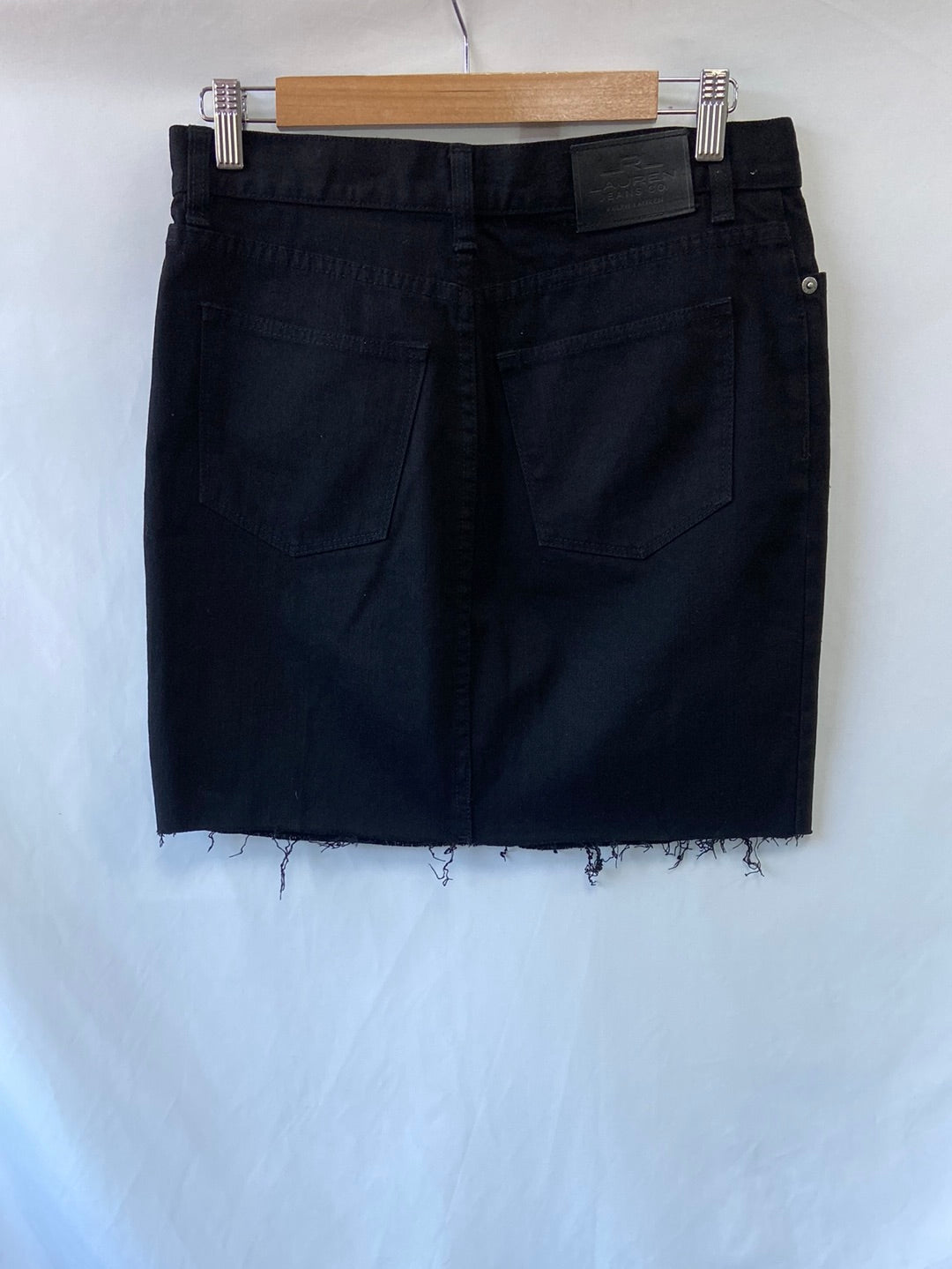 RALPH LAUREN JEANS.Falda denim negra T.38