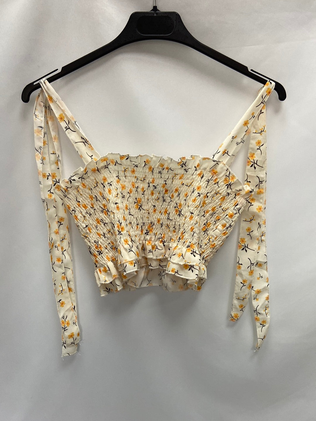 ZAFUL.Croptop Flores nido de abeja T.s