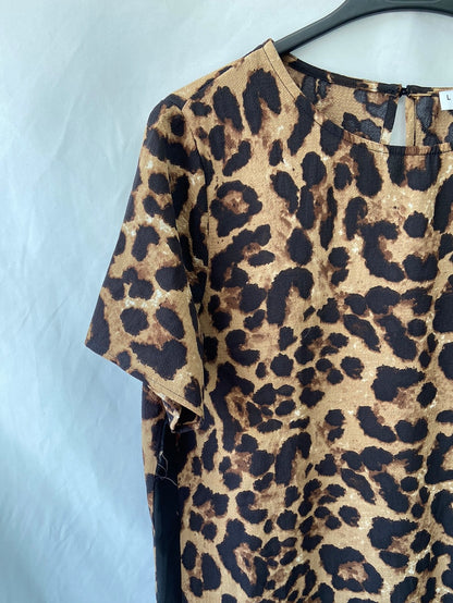 LOAVIES.Blusa animal print T.m