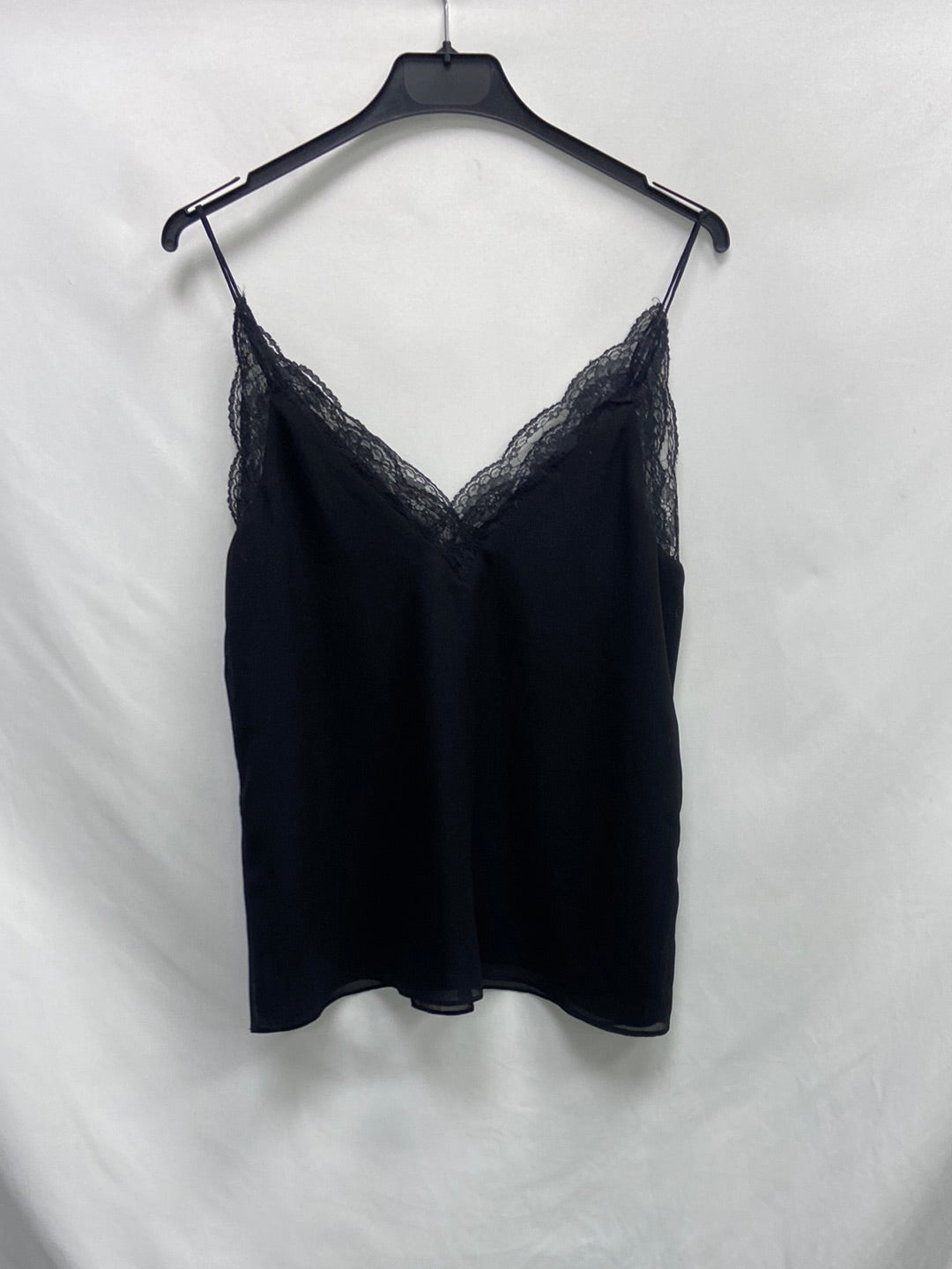 ZARA.Top negro lencero T.XS