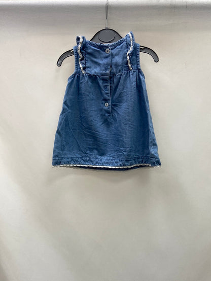 MY FIRST CHICCO. Vestido denim fluido T.3 meses