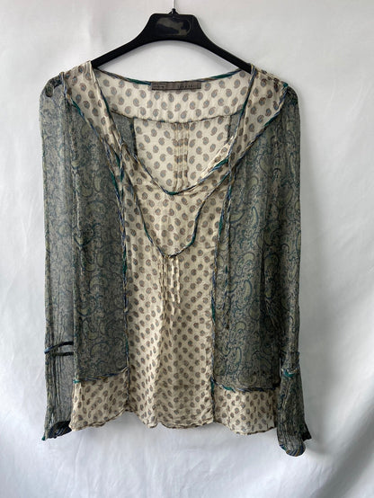 ZARA.Blusa amebas T.L