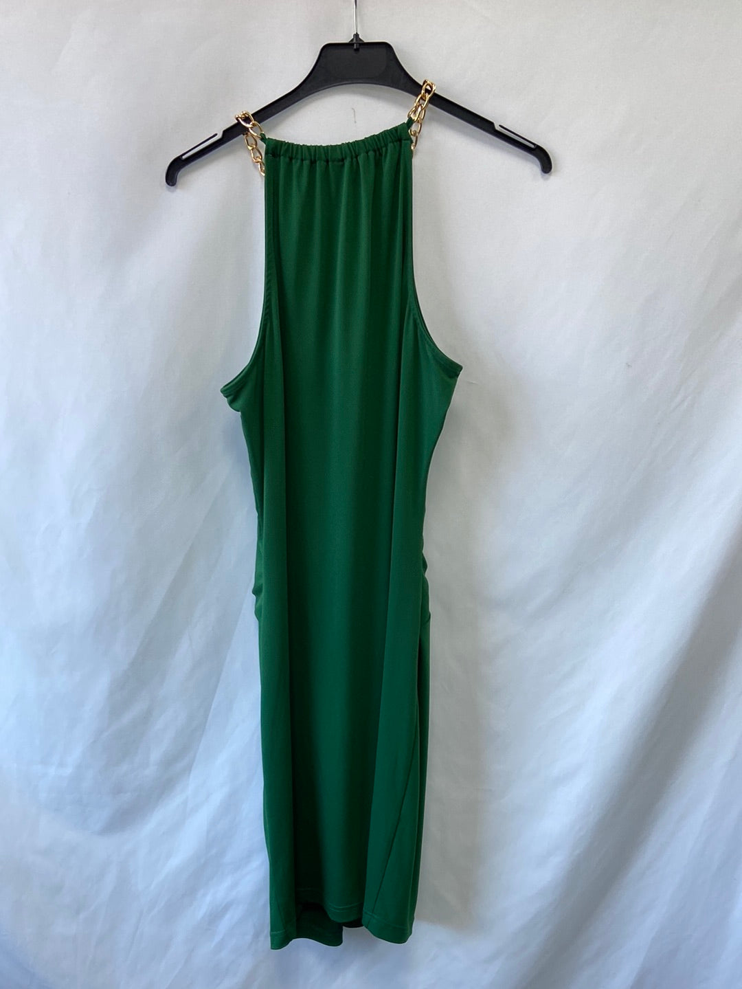 OTRAS.Vestido verde halter T.L