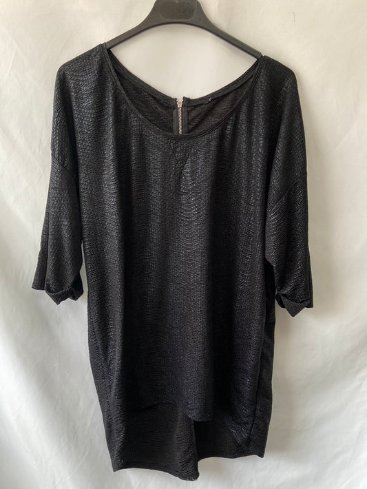 OTRAS.Blusa negra textura TU