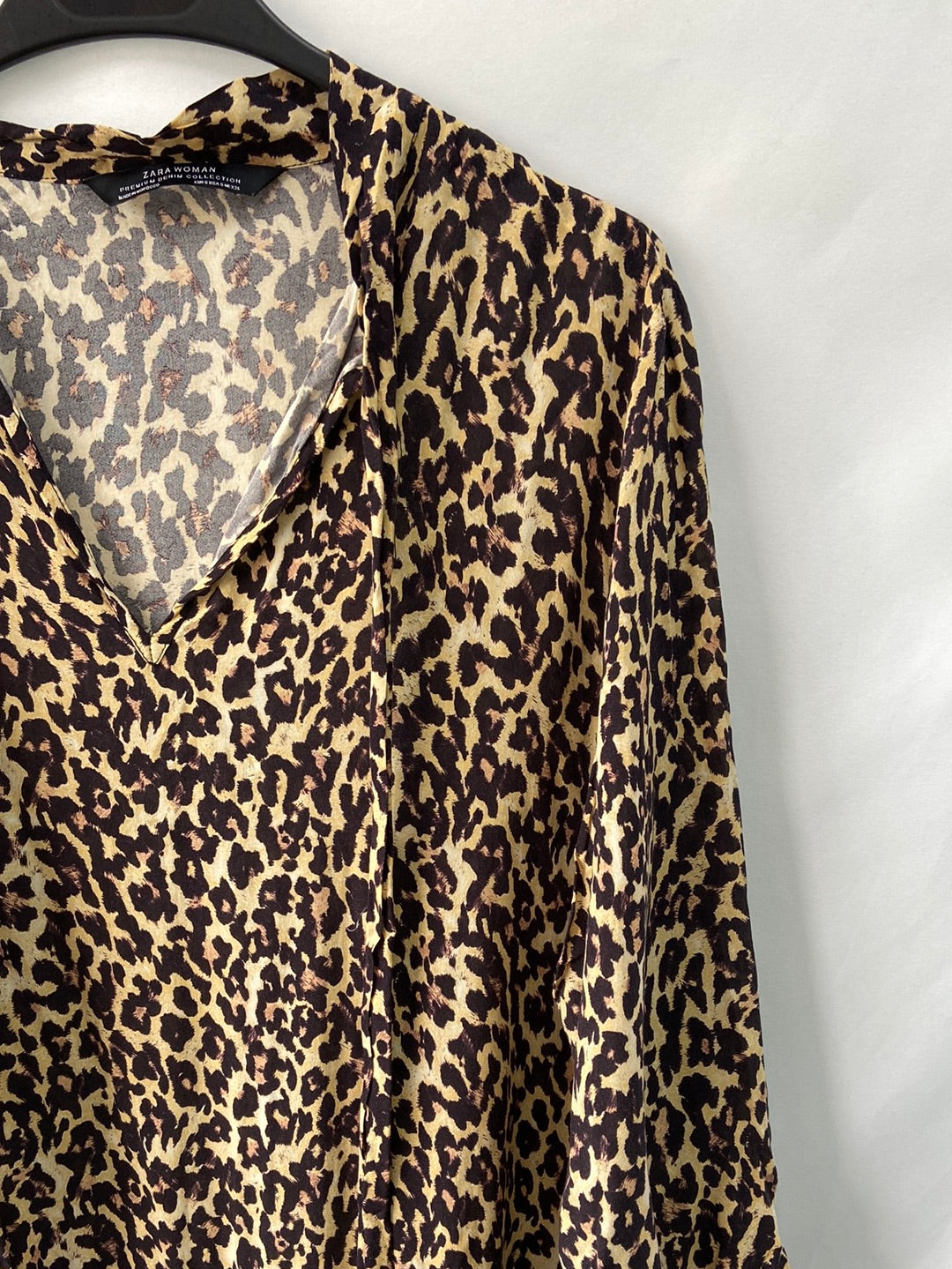 ZARA.Blusa amplia animal print T.s