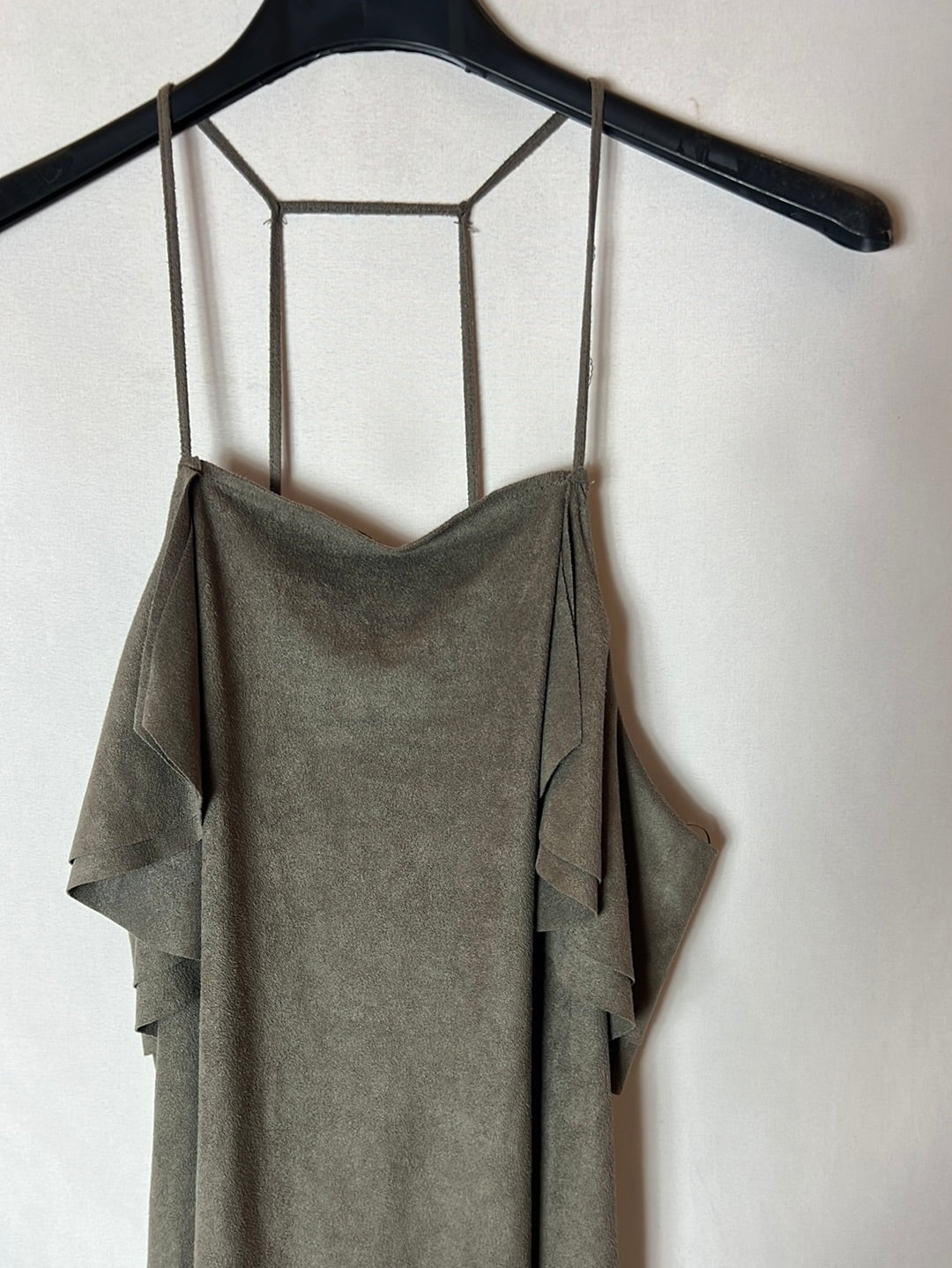 ZARA. Top beige antelina T.m