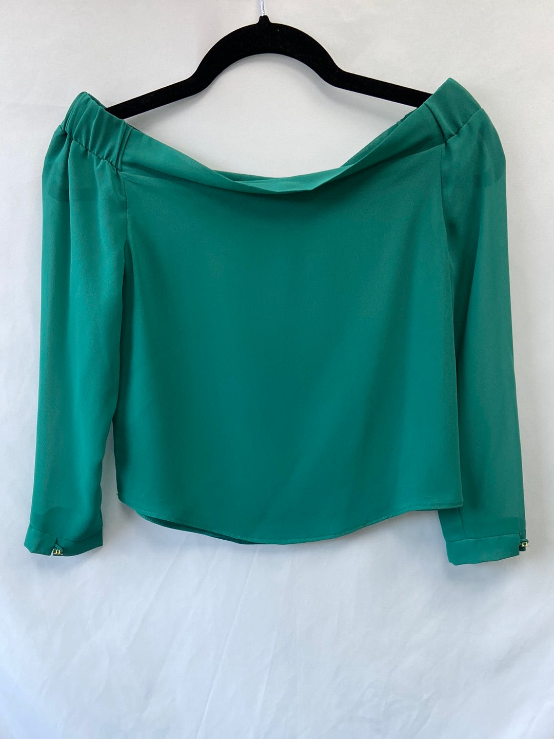 BIMANI.Top verde cuello barco T.XS