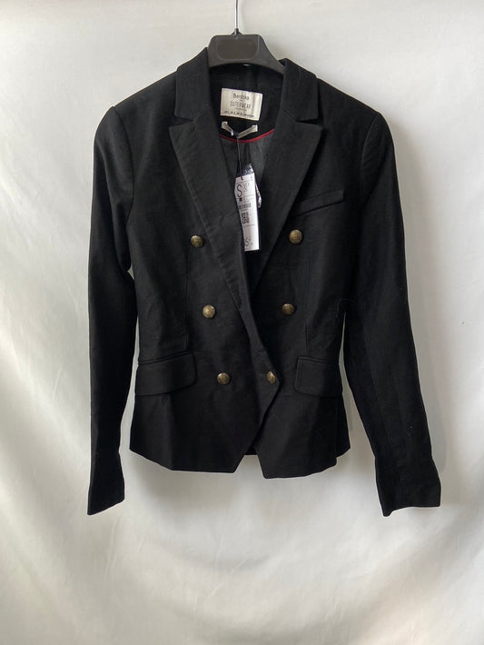 BERHSKA.Chaqueta corte blazer negra T.s