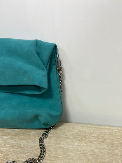 MarketJUSTFAB.Bolso azul antelina