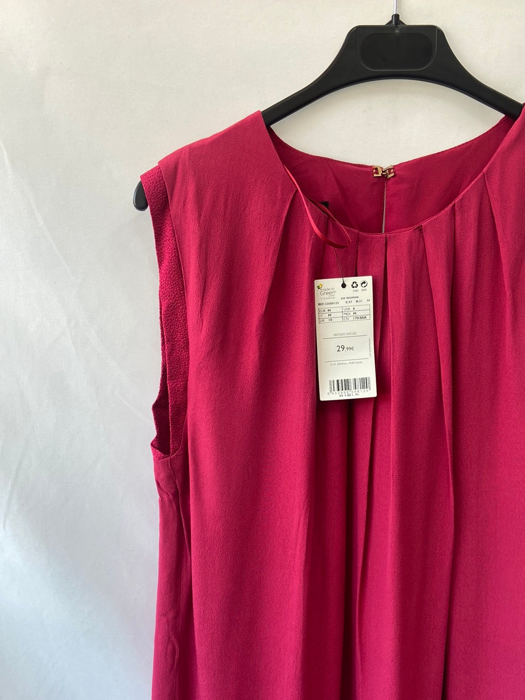 MANGO.Vestido fuscia oscuro T.m