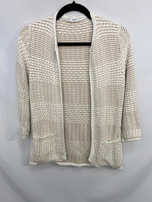 MANGO.Cardigan punto beige T.s